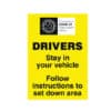 Covid 19 A3 Drivers poster- External stay in your vehicle | Medical Supply Company